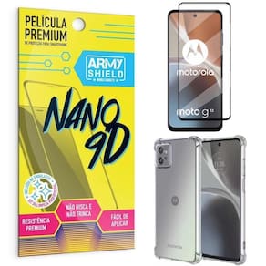 Capinha antishock + película 9d moto g32 - armyshield