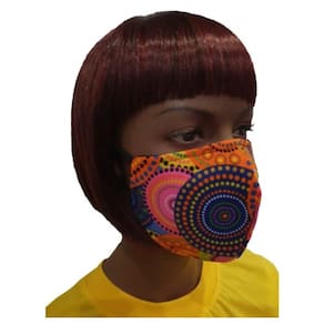 Máscara facial de pano extravagante para adulto - Multi Color 1 Cada um por círculo de presentes