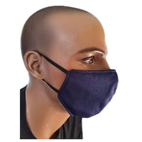 Máscara facial de pano liso para adulto - Azul Escuro 1 Cada um por círculo de presentes
