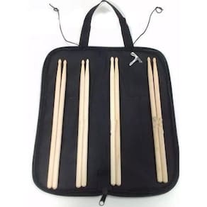 Capa para baquetas de bateria + 4 pares de baquetas 7a ou 5a
