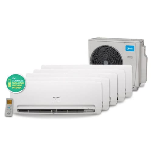 imagem-Ar Condicionado Multi Split Inverter Springer Midea 5x9.000 BTU/h Quente e Frio Monofásico 38MBPA42M5 – 220 Volts - 220V