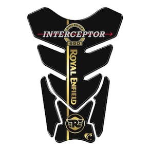 Protetor Adesivo Moto Resinado Interceptor 650 Dourado Cor Preto