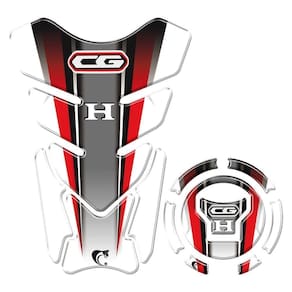 Kit Adesivo Protetortanque E Bocal Honda Cg + 2018 Vermelho Vermelho