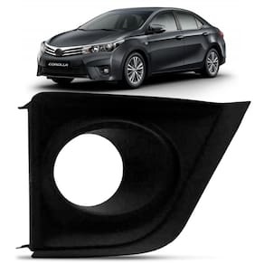Moldura farol milha corolla 2015 a 2017 preta com furo