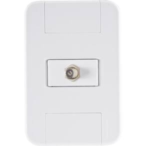 Conj 4x2 1 Tomada Tv/sat Coaxial Tramontina Tablet Branco