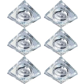 Spot Cristal Transparente com Luz Direcional - Kit 06 Spots
