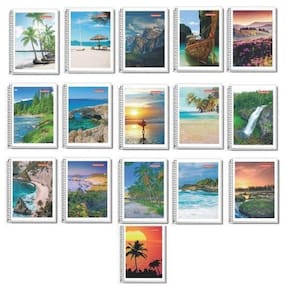 Caderno espiral 1/4 flexivel 96fls pacote  kit 20un