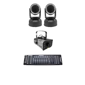 Kit 2 Mini Moving Beam+Máquina De Fumaça1200W + Mesa Dmx512