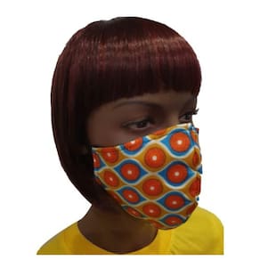 Máscara facial de pano chique para adulto - Cor laranja 1 Cada por círculo de presentes