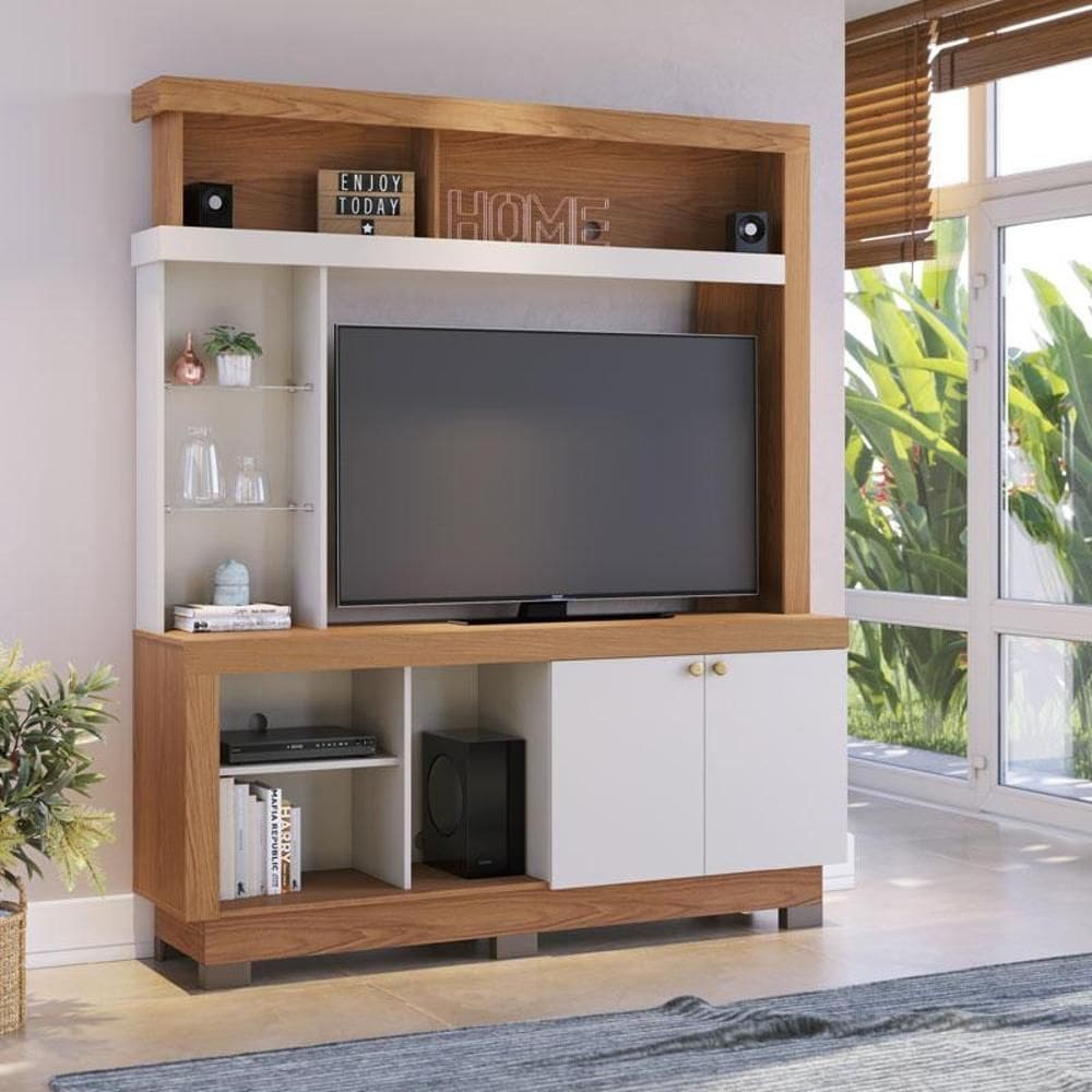 Estante Home Theater Ambiente Valença Freijó Off White – Colibri