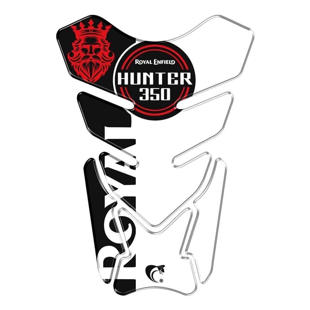 Protetor Adesivo Moto Resinado Hunter 350 Preto Cor Preto