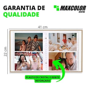 Album 300 fotos 10x15 cinza cores rebite - ical 165