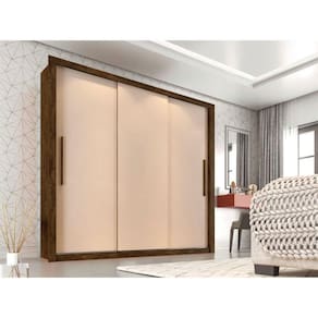 Roupeiro Panamá Em Mdp Com 3 Portas E 4 Gavetas Sallêto Ipe/off