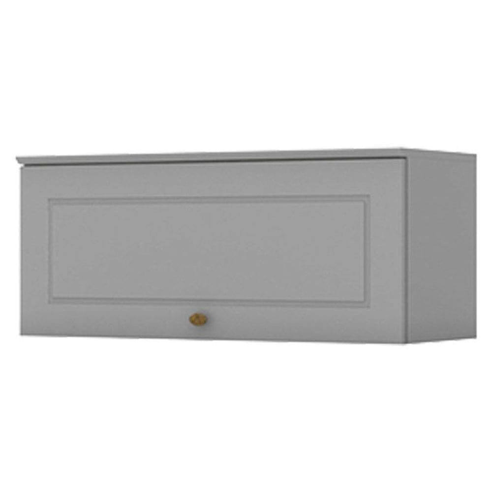 Armário Aéreo 1 Porta Basculante 80 cm Americana Cinza – Henn