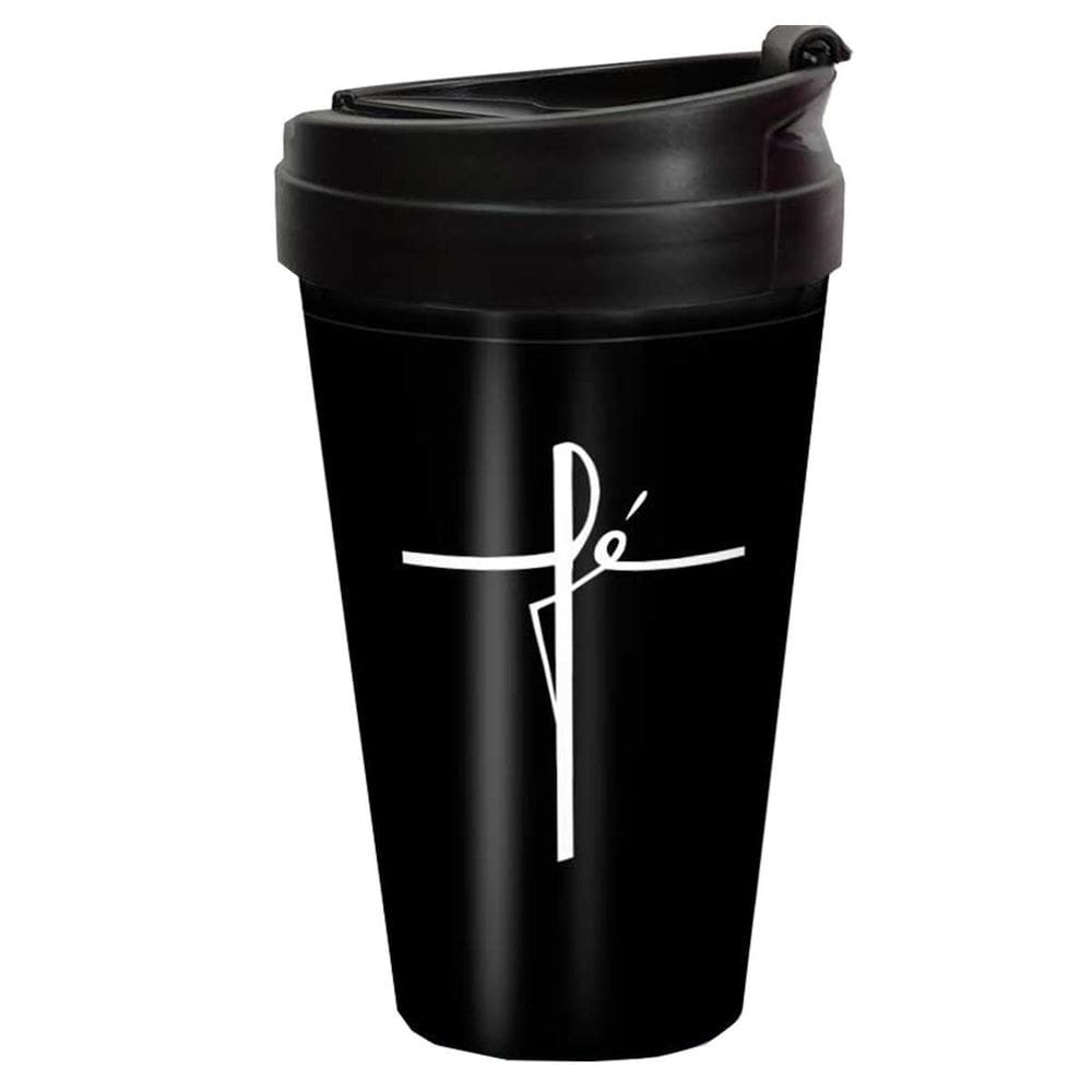 Copo de viagem fé igreja 450ml presente p amigo