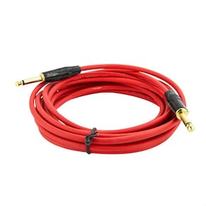Cabo p10 para p10 mono profissional - vermelho 10 mt