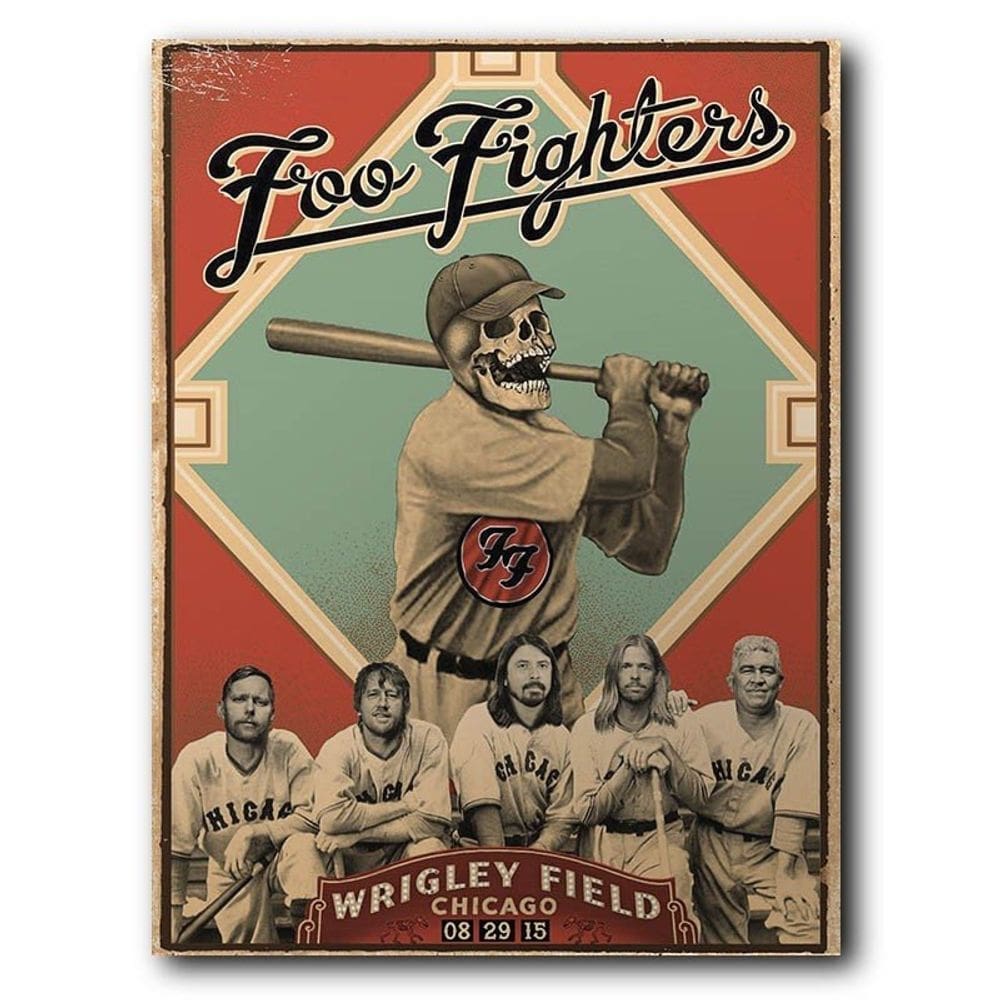 Placa mdf 30 cm x 20 cm - foo fighters bd01