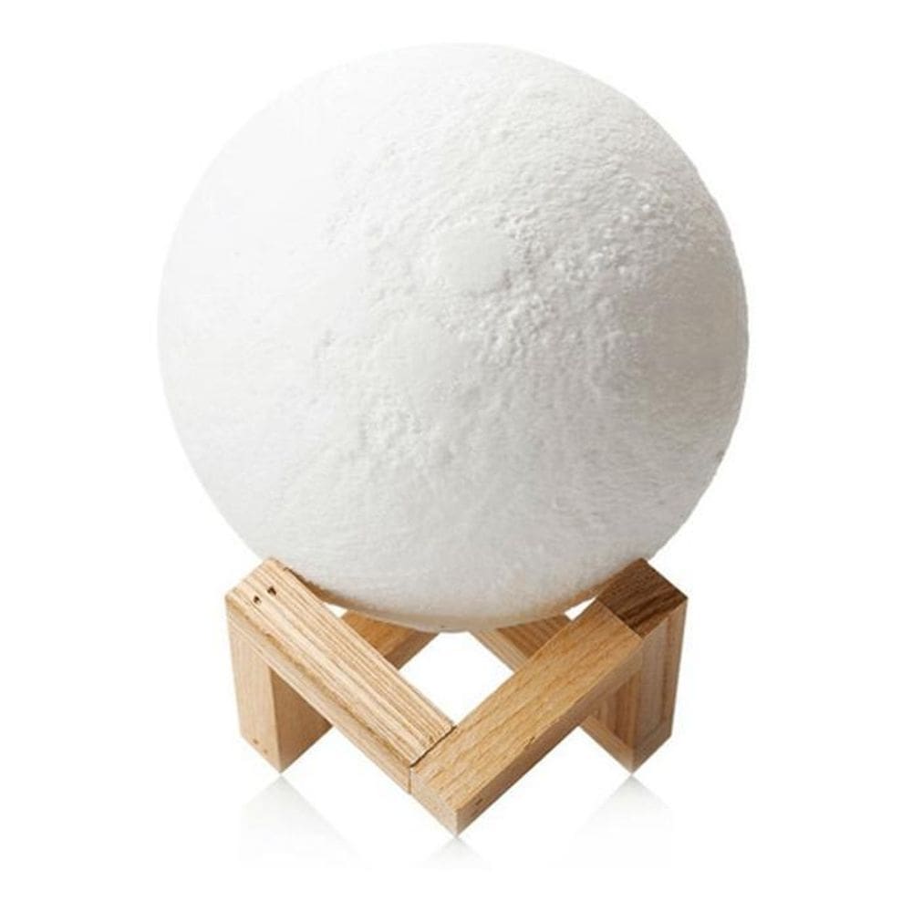 Luminaria 3D Lua Cheia 15Cm Usb Touch 4 Cores Não Regarregav