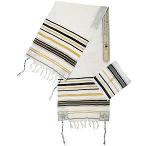 Talit messiânico azul escuro / 55 x 180 cm de israel