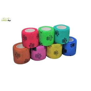 Kit 4 bandagem/atadura elástica com patinhas cores