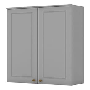 Armário Aéreo 2 Portas 80 cm Nova York Cinza – Henn