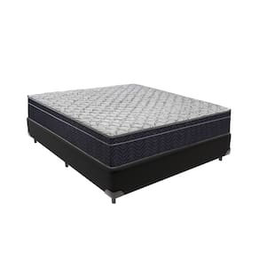 Cama Box Preto Casal Conjunto Extra Firme Airtech Ortobom
