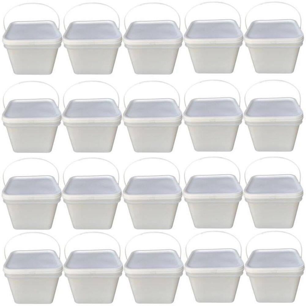 Balde retang 3.6l tampa lacre p pipoca de branco-20pç
