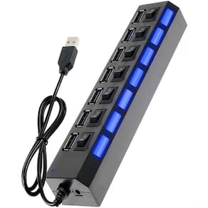 Hub 7 Portas Usb Auxiliar Duplicador, Multiplicador, Extensão 2.0