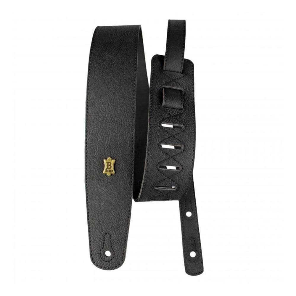 Correia basso ecostrap eco 01 preta couro vegano 6cm largura