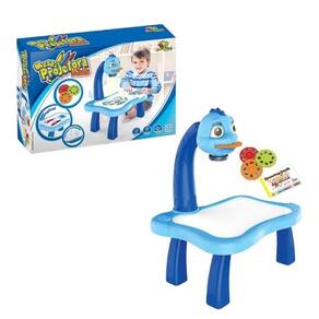 Mini projetor desenhos brinquedo educativo infantil azul