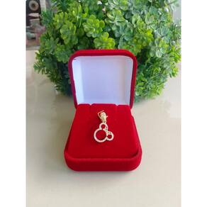 Berloque minnie pedras banhado ouro 18k - jhulias joias
