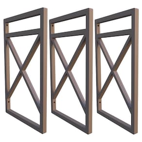 Suporte para prateleira estilo industrial 03 un. marrom