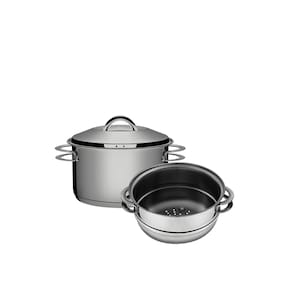 Cuscuzeira aço inox com fundo triplo 2 pç. tramontina