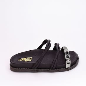 Sandália Papete Birken Infantil Fashion Belinha Preto