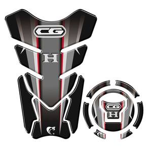 Kit Adesivo Protetortanque E Bocal Honda Cg + 2018 Preto