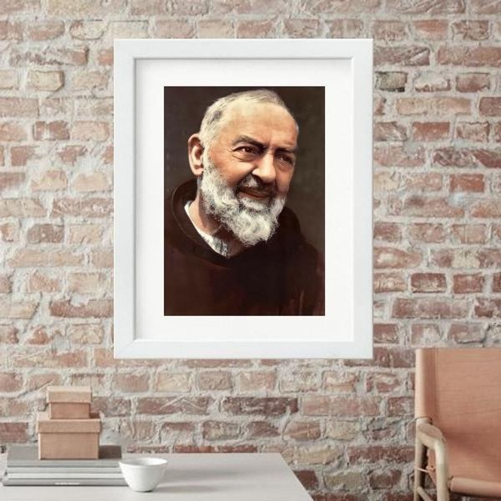 Quadro Fotografia Padre Pio - 60X48Cm