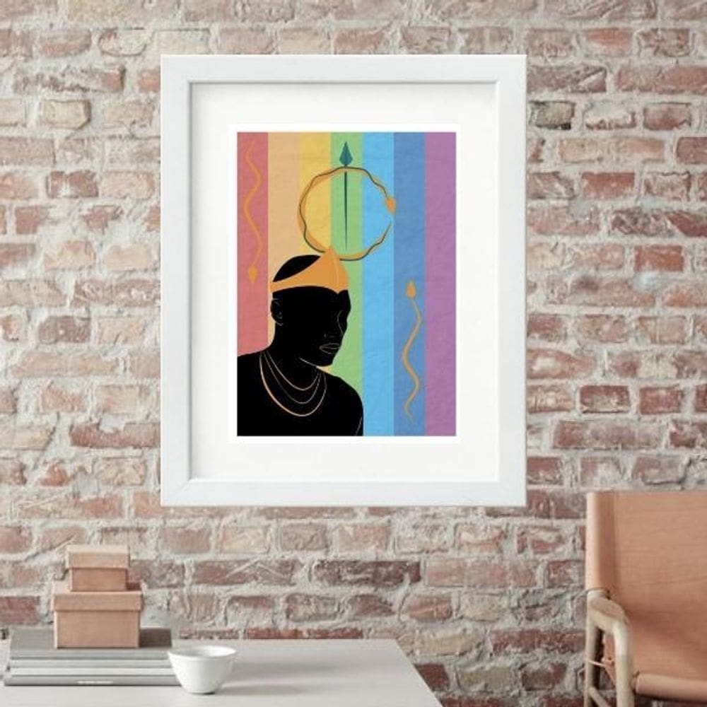 Quadro Oxumaré Orixá - 60X48Cm