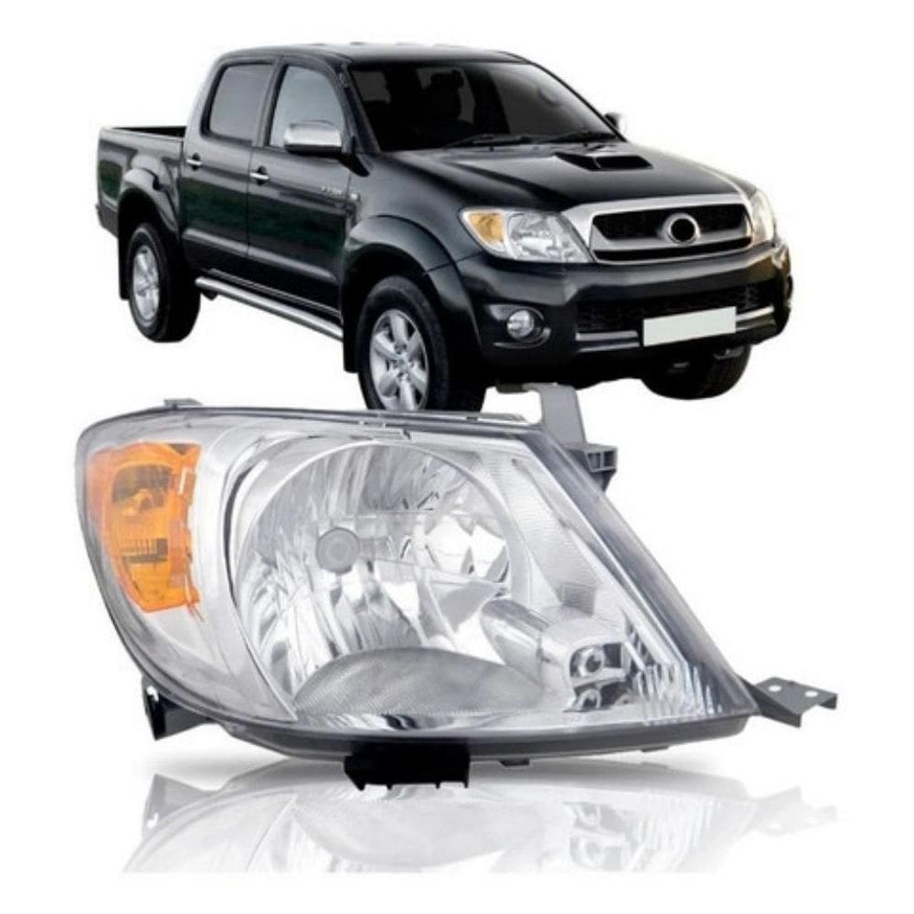Farol hilux pisca ambar pick-up direito