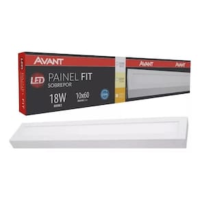 Painel Led Avant Retangular 18w 10x60cm Sobrepor 3000k