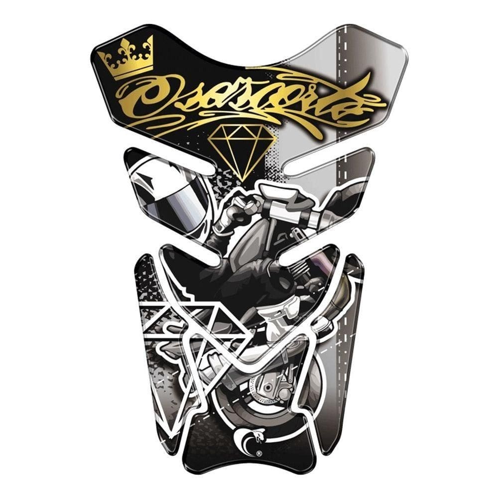 Adesivo Resinado Protetor De Tanque Moto Honda Universal Dourado Cor Dourado