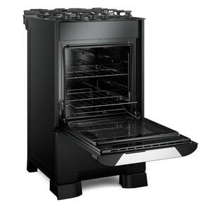 Fogão de Piso Mueller 4 Bocas Decorato Vetro Preto – Bivolt