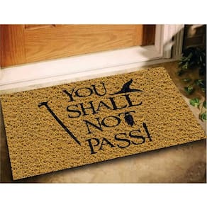 Tapete capacho divertido you shall not pass 60x40 senhor