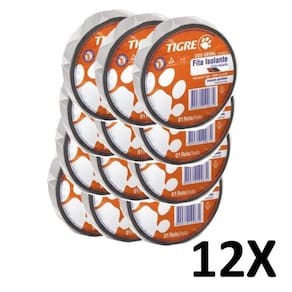 Kit 12 fita isolante retardante chamas 18mmx20m tigre