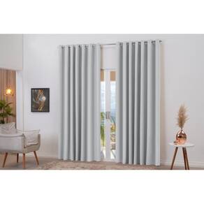 Cortina para sala e quarto quatro metros franzida gelo