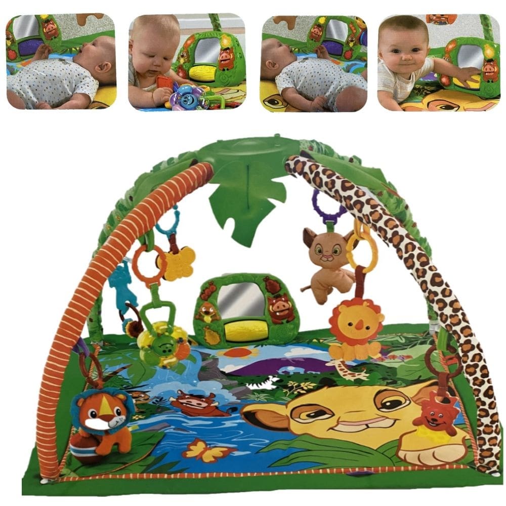 Tapete Ginásio De Atividade Bebê Piano Musical Safari Selva