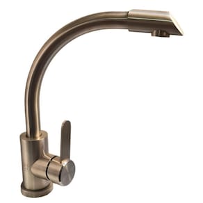 Torneira misturador monocomando inox banheiro/cozinha alta