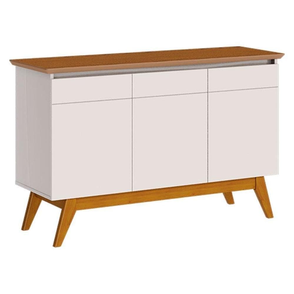 Aparador para Sala Buffet Classic 3 Portas Off White Freijó - Imcal