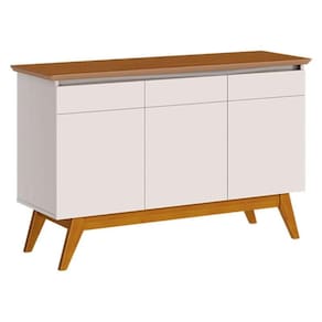 Aparador para Sala Buffet Classic 3 Portas Off White Freijó - Imcal