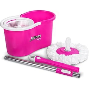Mop Fit Rosa Com Cabo E Balde 8L Jeitosa Bettanin