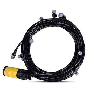 Mangueira Climatizadora Kit 5 Uni Sistema Irrigacao Nevoa Quintal Grama 10M Jardim